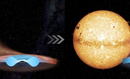 Художня ілюстрація диска довкола чорної діри в системі MAXI J0637−430