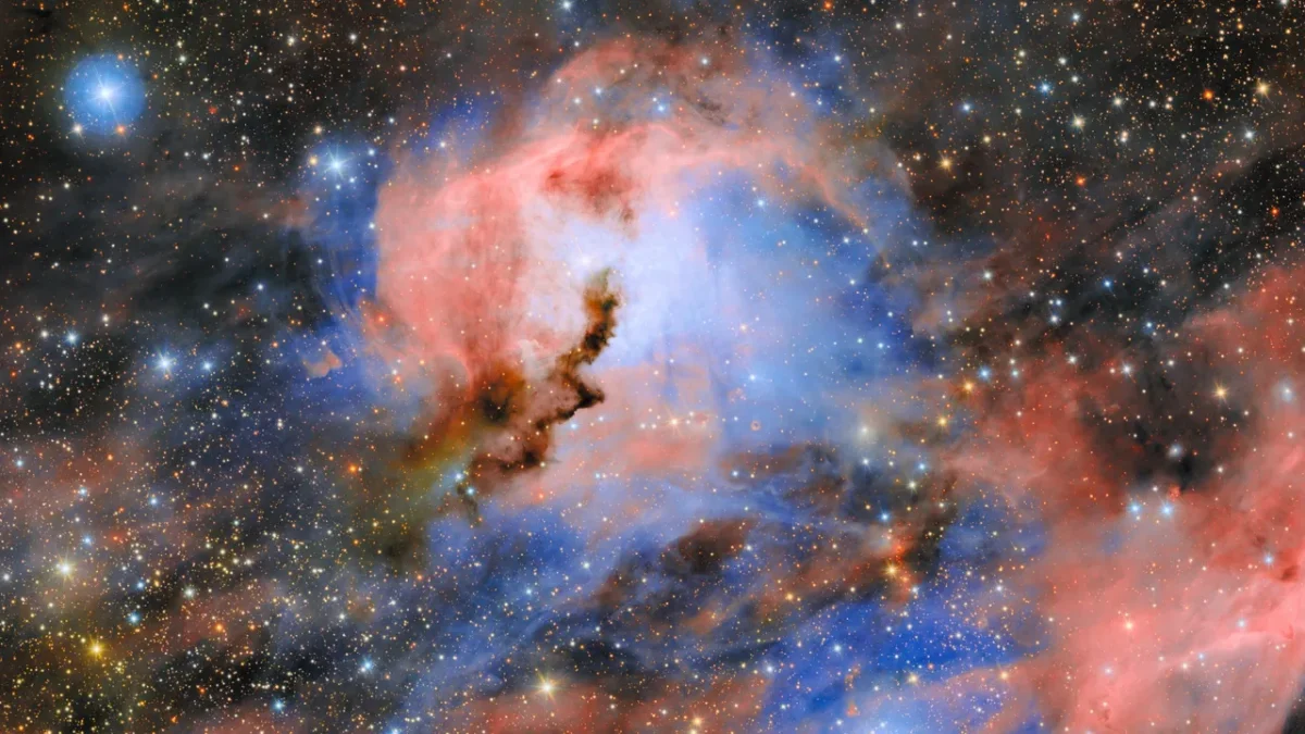 Blue Object Radiation The Vera Rubin Observatory reveals the “eye” of the “Seagull” nebula